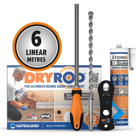 Dryrod Damp Proofing Rods DPC Kit for 6 Linear Metres (9in Wall)