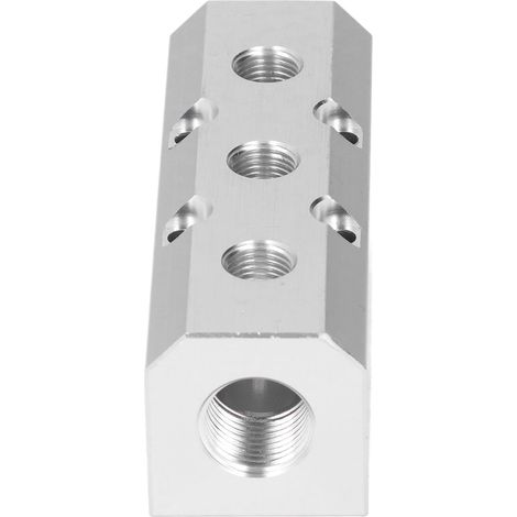 Bloc de Distribution Pneumatique en Aluminium 40x40mm, Haute Débit, Entrée G1/2 Sortie G1/4 SY40-02-3F