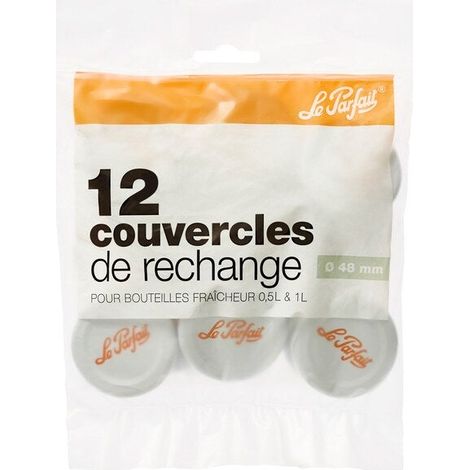 Couvercles Fraîcheur D48 (x12) Fermeture Hermétique Pour Bouteilles - Le Parfait