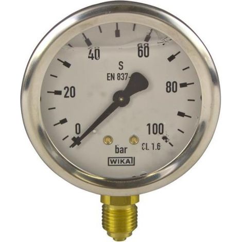 [NEUWERTIG] Wika Manometer Druckmessgerät Manometer 213.53   9022040 Edelstahl Gehäuse  B-Ware (1/2)