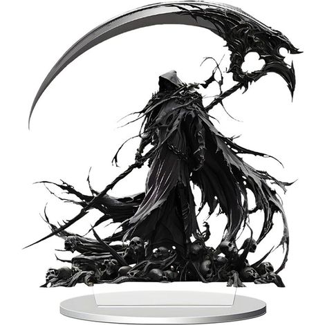 Monstre de faucille en acrylique pour bureau, appartement et maison, figurine acrylique 2D, décoration de table pour l'entrée, article de décoration plat, décoration médiévale (1/5)