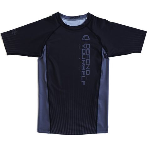 MANTO Herren Kurzarm-Rashguard RANKED Schwarz XL