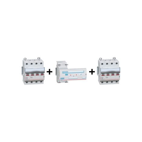 Legrand - Lot de 1 Inverseur de sources manuel 4P 40A + 2 Inter Sectionneur 4p 40A - Complet - Ru00e9f. : 406316+406480x2 (1/5)