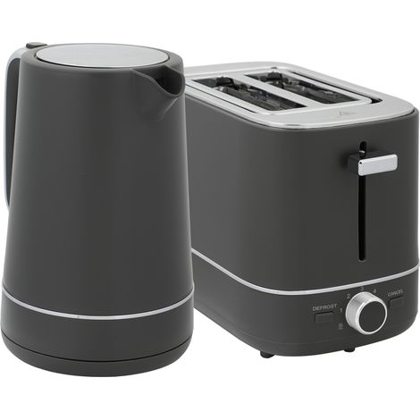Bouilloire 1,7 L + Grille-pain 6 niveaux de brunissage, gris (1/5)