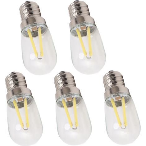 Lot de 5 ampoules LED E12 pour réfrigérateur, faible dégagement de chaleur et faible consommation d'énergie, 120 V, lumière blanche