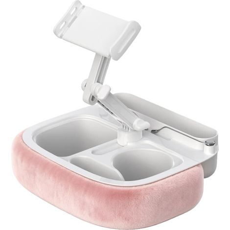 Support de tablette et de téléphone en coussin, support doux, rotatif à 360°, Rose (1/2)