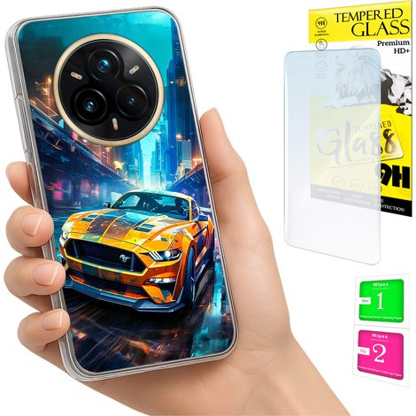 Custodia per Realme 14 Pro+ 5G / 14 Pro Plus 5G, cover posteriore + vetro 9H (1/5)