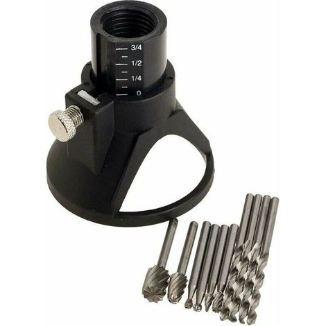 Kit de fixation rotatif multi-outils, pour guidage de coupe Foret de foret Rotary Multi Outil de coupe Guide de coupe contrôlée – 11 Set - (1/5)