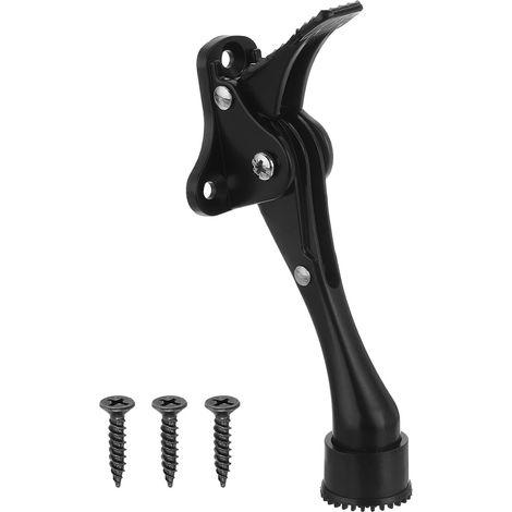 4-Zoll-Türstopper mit höhenverstellbarem Einhand-Fußpedal und Gummikappe, robuste Türstopperhalterung aus Zinklegierung für Schlafzimmer- und Eingangstüren