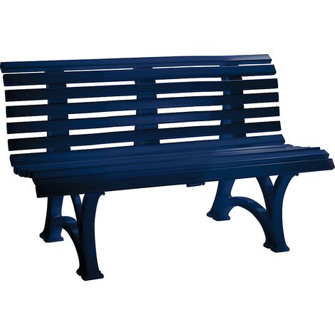 Banc de jardin HELGOLAND 3 places longueur 1500 mm bleu