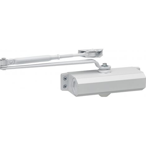 Chiudiporta spingiporta automatico idraulico ECO, portata 80kg, forza 4, bianco - THIRARD