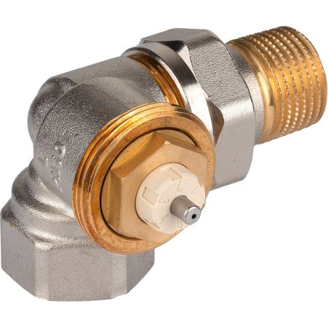 Resideo Thermostatventilkörper SX, Messing vernickelt, Winkeleckausführung links, 3/8" (1/3)