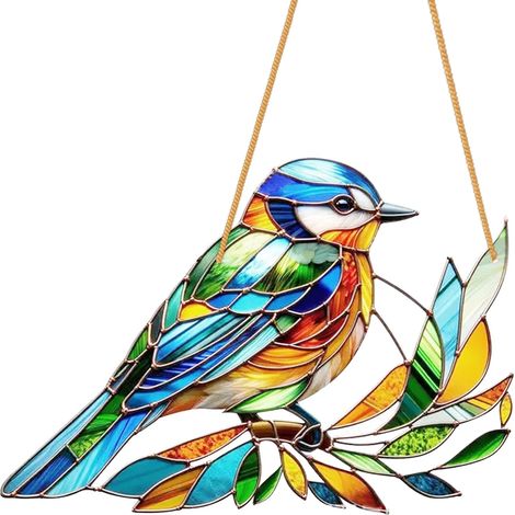 Sonnenfänger-Fensterdekoration, Gartendekoration, 1 Stück smaragdgrüner hängender Acryl-Sonnenfänger mit Kolibri-Prisma, modernes Accessoire (1/5)