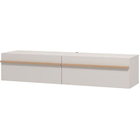 Mobile Porta tv Carcare, un Ripiano, 2 Ante, 2 Vani, 154x41.5x32h cm Beige
