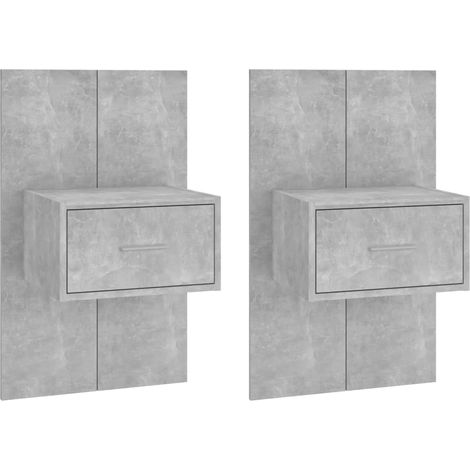 Maison Exclusive - Wand-Nachttische 2 Stk. Betongrau