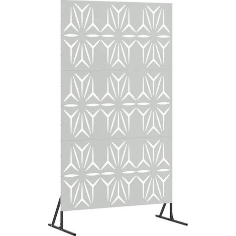 Paravent, gris, 100 x 50 x 180 cm, acier.