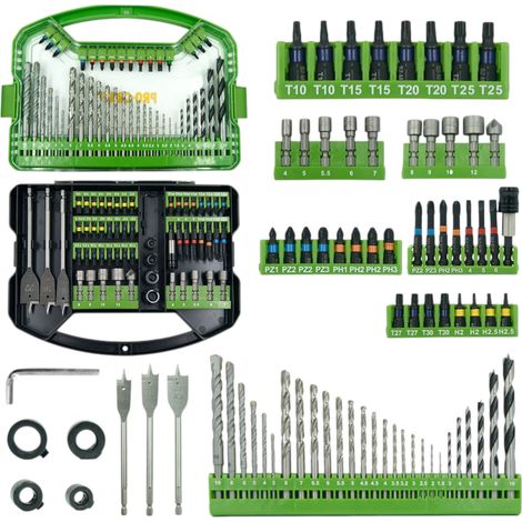 Juego de brocas y puntas Procraft DBS-101, 101 piezas, acero S2, Phillips / Pozidriv / Torx / Hex / ranura / cuadrado