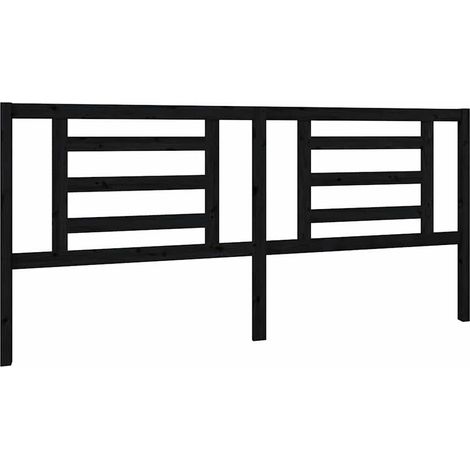 Maison Exclusive - Cabecero de cama madera maciza de pino negro 2 (1/5)
