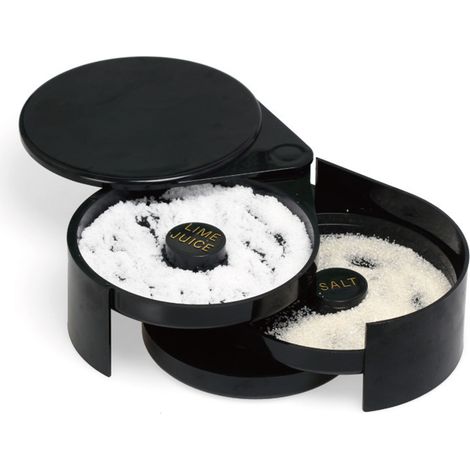 Outil de barman pour bord de verre à cocktail, à ouverture rotative, à 3 niveaux, avec sucre et sel. (1/5)