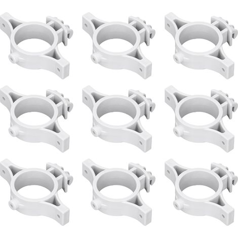 Lot de 50 isolateurs pour clôture électrique à impulsions, avec trou de 3,2 cm, pour applications agricoles (gris). (1/5)