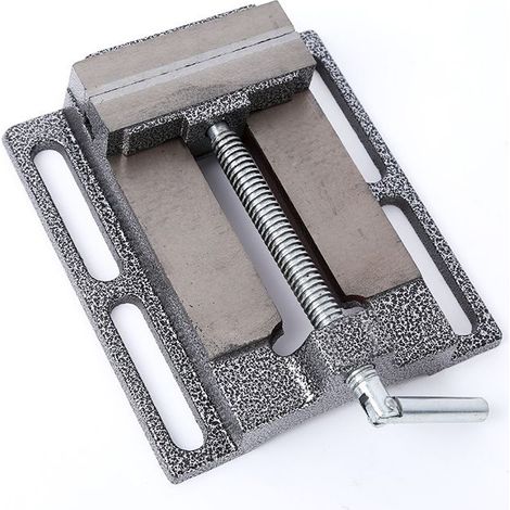 Étau de perceuse à colonne en acier à large ouverture, outil de serrage ferme pour établi de menuiserie, 7,6 cm (3 po), gris (1/5)