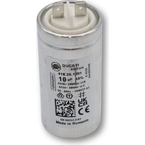 Ersatzteil - Condensateur 10mf d'origine - - AEG, ZANUSSI, ELECTROLUX, FAURE, JEKEN (1/2)