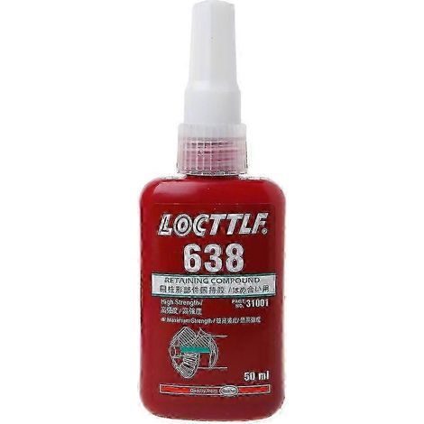 Composé de fixation 638 50 ml, adhésif frein-filet haute résistance pour roulements et brides, fixation sécurisée (1/3)