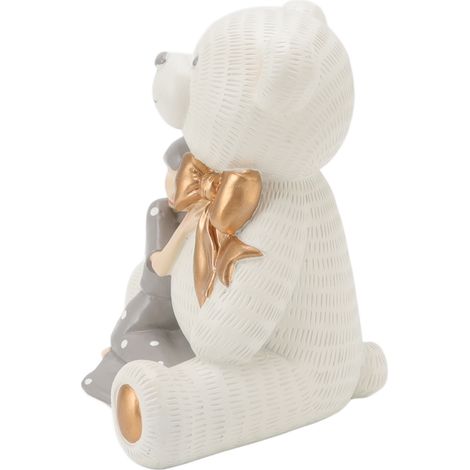 Set aus weiß-grauer und Harz-Tierfigur zur Heimdekoration, modernes und schlichtes Geburtstagsgeschenk, kreative Mädchenfigur. (1/5)