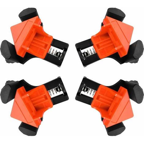 Presses D'angles Menuiserie, 90 ° Serre Joint Angle,Serre Joint Angle,Clip De Cadre Fixateur à Angle Droit Pour Le Travail Du Bois,Pour Le Travail Du Bois, Le Cadre Photo Bricolage,Outils à Main 4pcs—