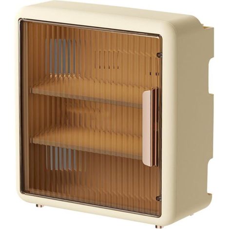 Boîte de rangement murale pour routeur avec porte et ouverture translucide pour ranger les cordons et les décodeurs