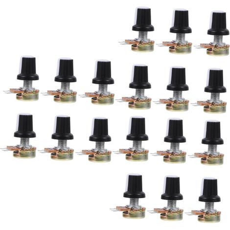 30pièces Potentiomètre Rotatif Réglable à Bouton Lot Capuchon Ajustement Précis Résistance Et Installation Facile Pour Électronique (1/5)