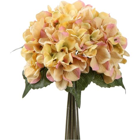 Hortensia artificiel jaune (1/5)