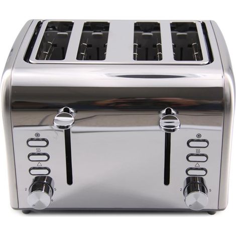 Grille-pains 4 fentes 1600w gris - Little Balance - 8698