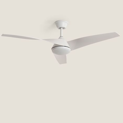 Ventilatore da Soffitto Silenzioso con luce DC Eubea Bianco Telecomando Grande (tra 20–30 m²) 132 cm Bianco