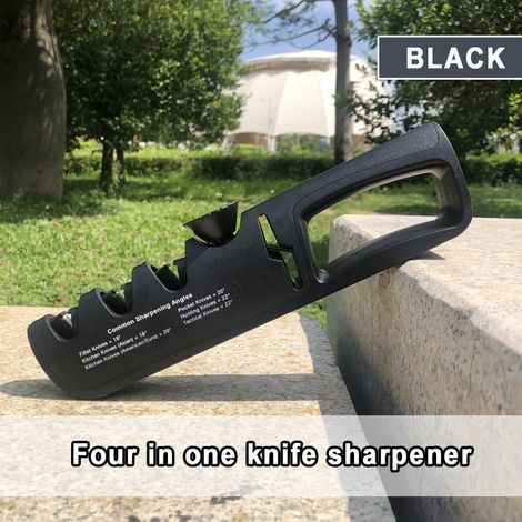 Affûteur de couteaux 5 en 1 à angle réglable, outil d'affûtage professionnel pour couteaux et ciseaux de cuisine. (1/5)