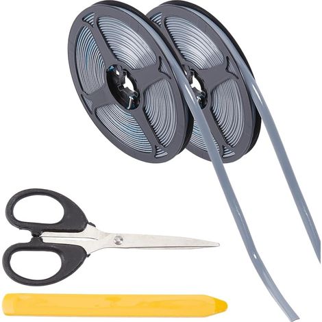 Bande de Calfeutrage Autocollante de 2m6mm Grise pour Carrelage Moulures et Finitions Décoratives (Salle de Bain) avec Outils Inclus. Convient pour Évier Cuisinière Douche et Baignoire (1/5)
