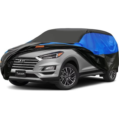 Bâche Voiture Exterieur Respirante, Compatible avec Hyundai Tucson(2004-2020) Housse de Protection Voiture Extérieur, Toutes Saisons Peuvent Tout Gérer Contre Pluie Soleil Poussière.,Taille pour Hyund (1/5)