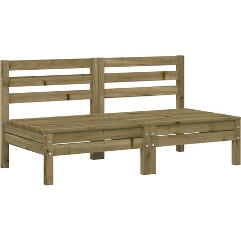 Maison Exclusive - Divani Senza Braccioli da Giardino 2pz Legno di Pino Impregnato (1/5)