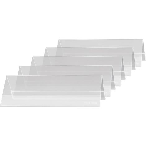 SIGEL TA132 Portanome da tavolo, a tettuccio, trasparente, per 190x60 mm, 5 pz