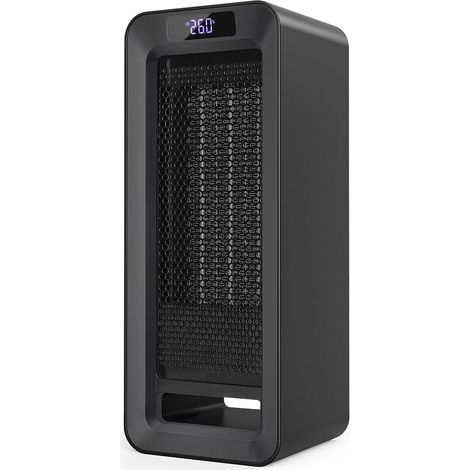 Radiateur Soufflant, Radiateur électrique 1500W Avec Veilleuse pour Salle de Bain, Radiateur Soufflant Céramique PTC Avec Affichage LED et 3 Vitesses (1/5)