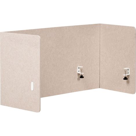 Schreibtischtrennwand beige 120 x 60 cm SOLOA (1/5)