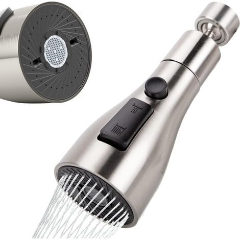Spruzzatore per rubinetto da cucina girevole a 360° FM22/M24, 3 modalità di spruzzo per lavello da cucina, aeratore per rubinetto da cucina, adattatore per rubinetto a risparmio idrico, ugello per rub (1/5)