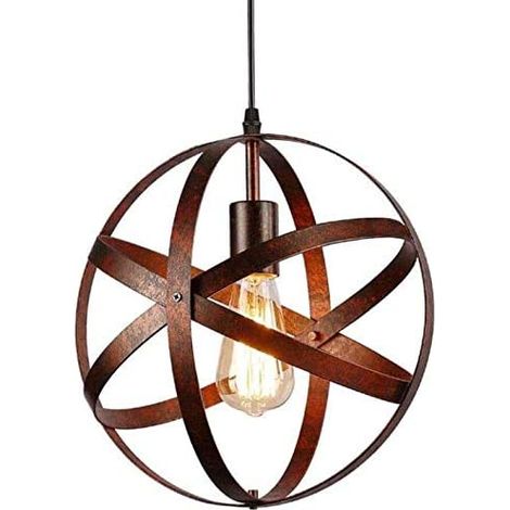 GOECO Lampada Sospensione Vintage, Lampadario Retrò Plafoniere, Illuminazione Industriale da Soffitto per ristorante, bar, sala da pranzo, lampada diametro 30cm E27 (1/5)