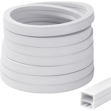 Profilé LED en silicone étanche - 12 x 12 mm - Pour bande LED jusqu'à 9 mm - Flexible - Diffuseur raccourcissable - Pour plafond, mur, TV, panneau acoustique (Blanc) (1/5)