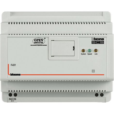 Bticino – Driver manager modulaire MyHOMEUp 6 modules – Montage rail DIN – Interface IP pour équipements tiers – Solution domotique évolutive