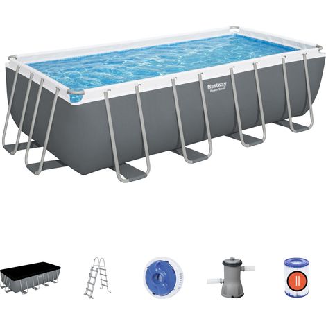 Piscina Bestway Rettangolare Power Steel Frame 488x244x 122 h M (1/10)