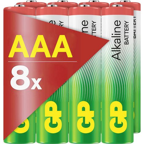 GP AAA Batterie GP Alkaline 1,5V 8 Stück Micro (AAA)-Batterie 1.5 V 8 St. (1/5)