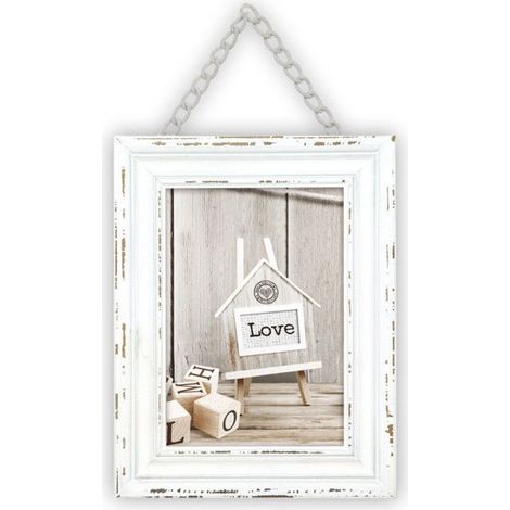 Zep SY946W Cadre Photo Bois 10x15 cm Rivoli Blanc, Beige, 10 cm x 15 cm (1/5)