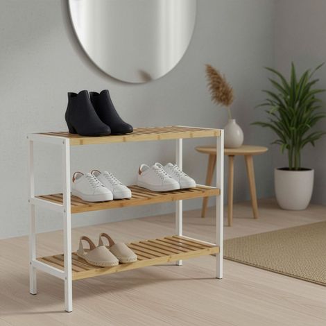 Mömax Schuhregal in Weiß/Naturfarben (1/5)