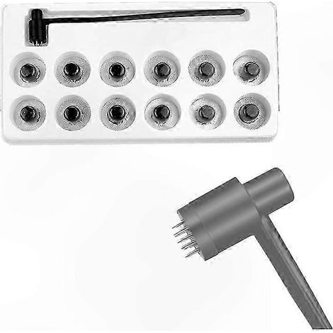 Set de 12 aiguilles avec marteau dermique, qualité supérieure pour usage professionnel (1/5)